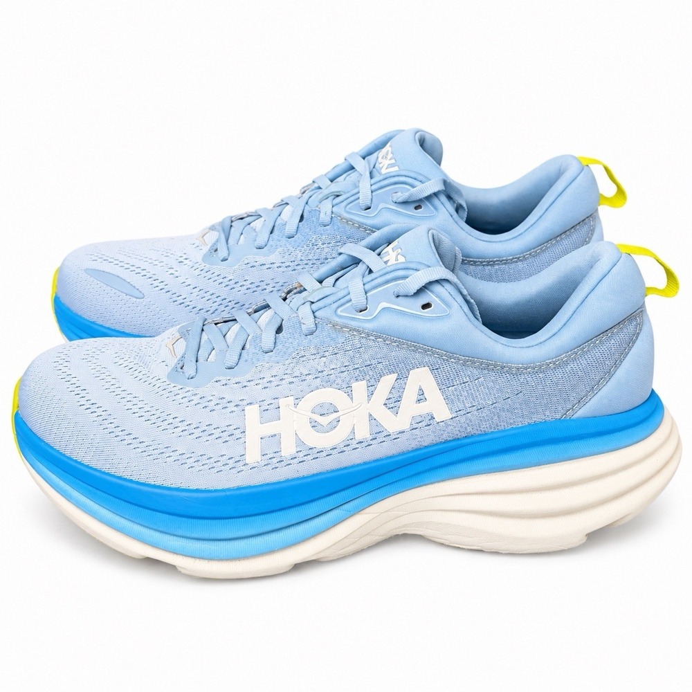 HOKA Bondi 8 Airy Blue/Diva Blue 1127953-ABDB Men's Size 11.5 2E Running Shoes